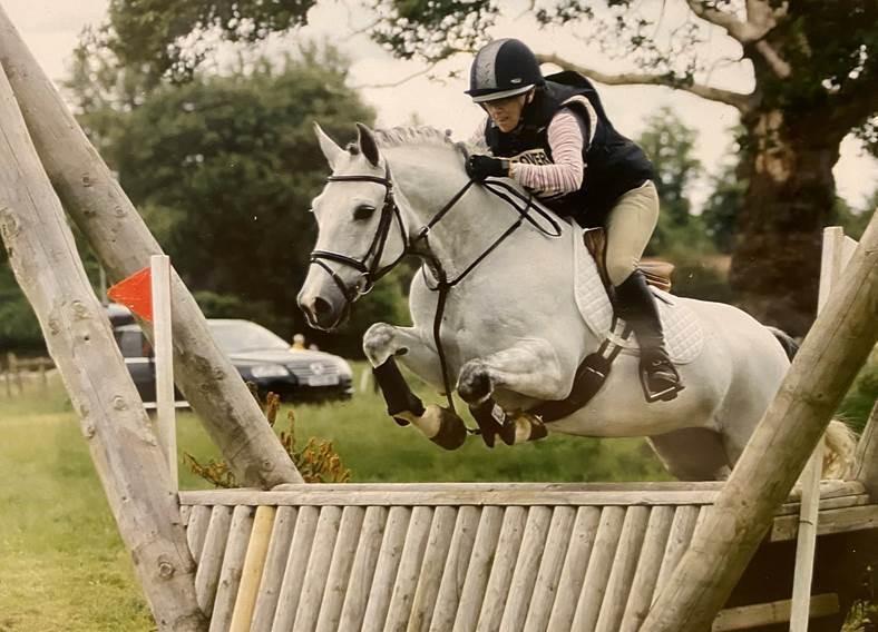 Margaret Cole on her horse Liam