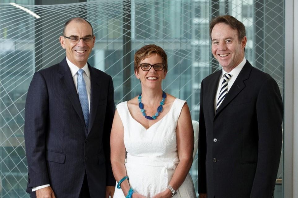 This picture shows 2017–18 APRA Executive Board (L–R), Chair Wayne Byres, Deputy Chair Helen Rowell, and Member Geoff Summerhayes.