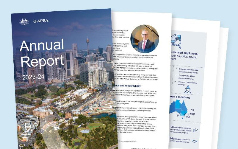 Cover of APRA's 2023-24 Annual Report